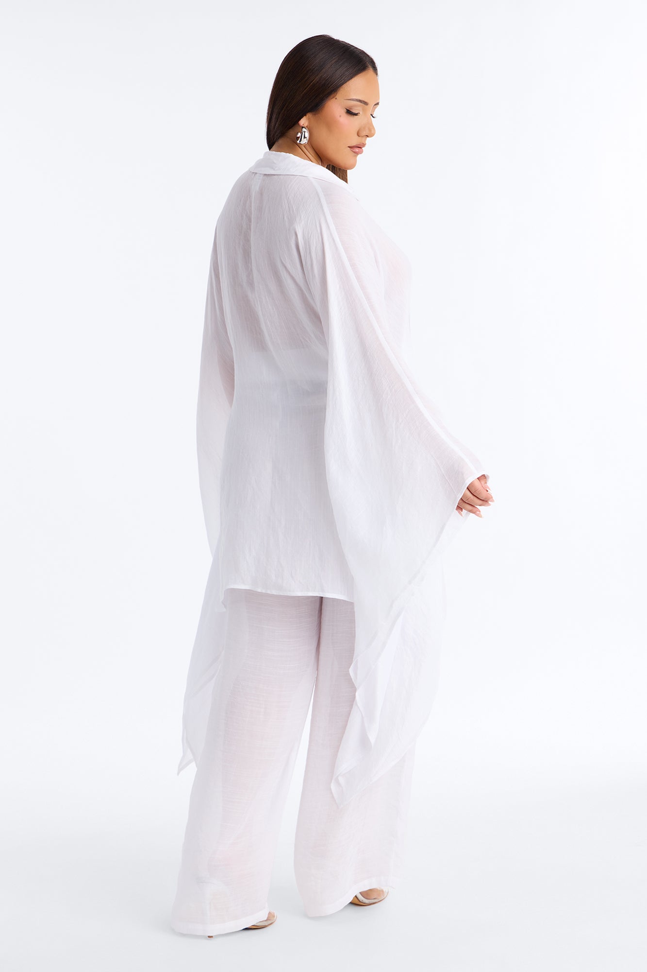 Linen Pant Set - White