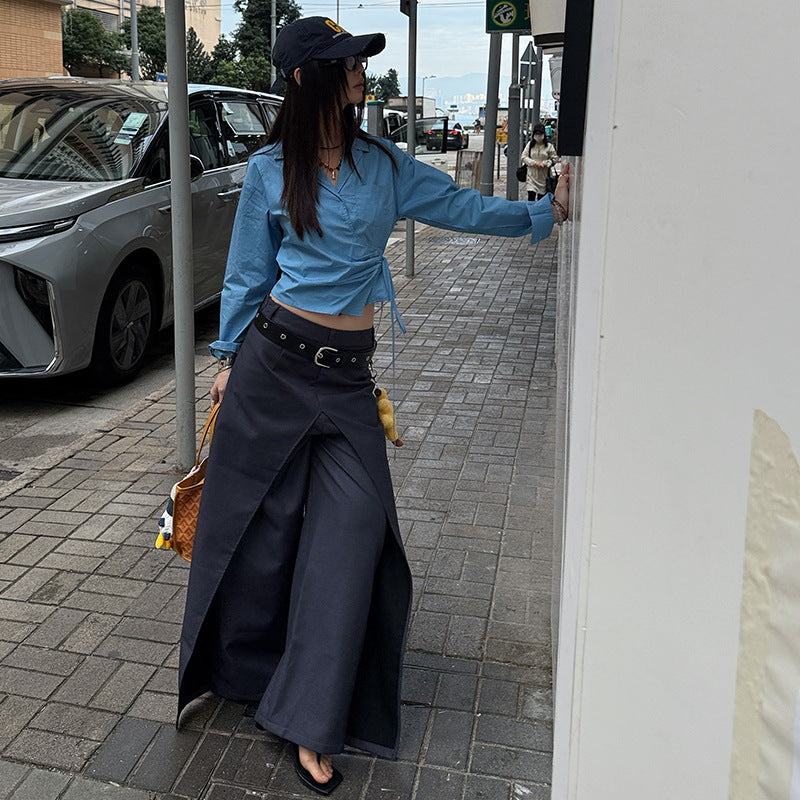 Double fold trousers