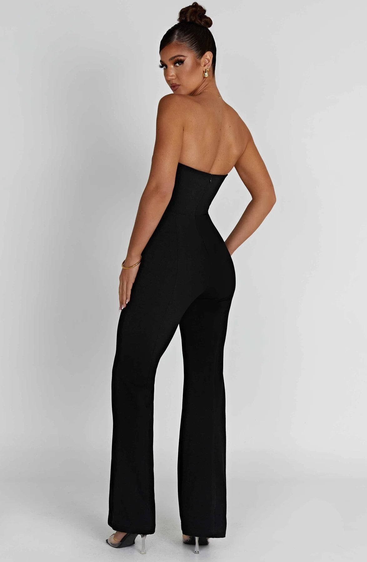 V-neck corset jumpsuit