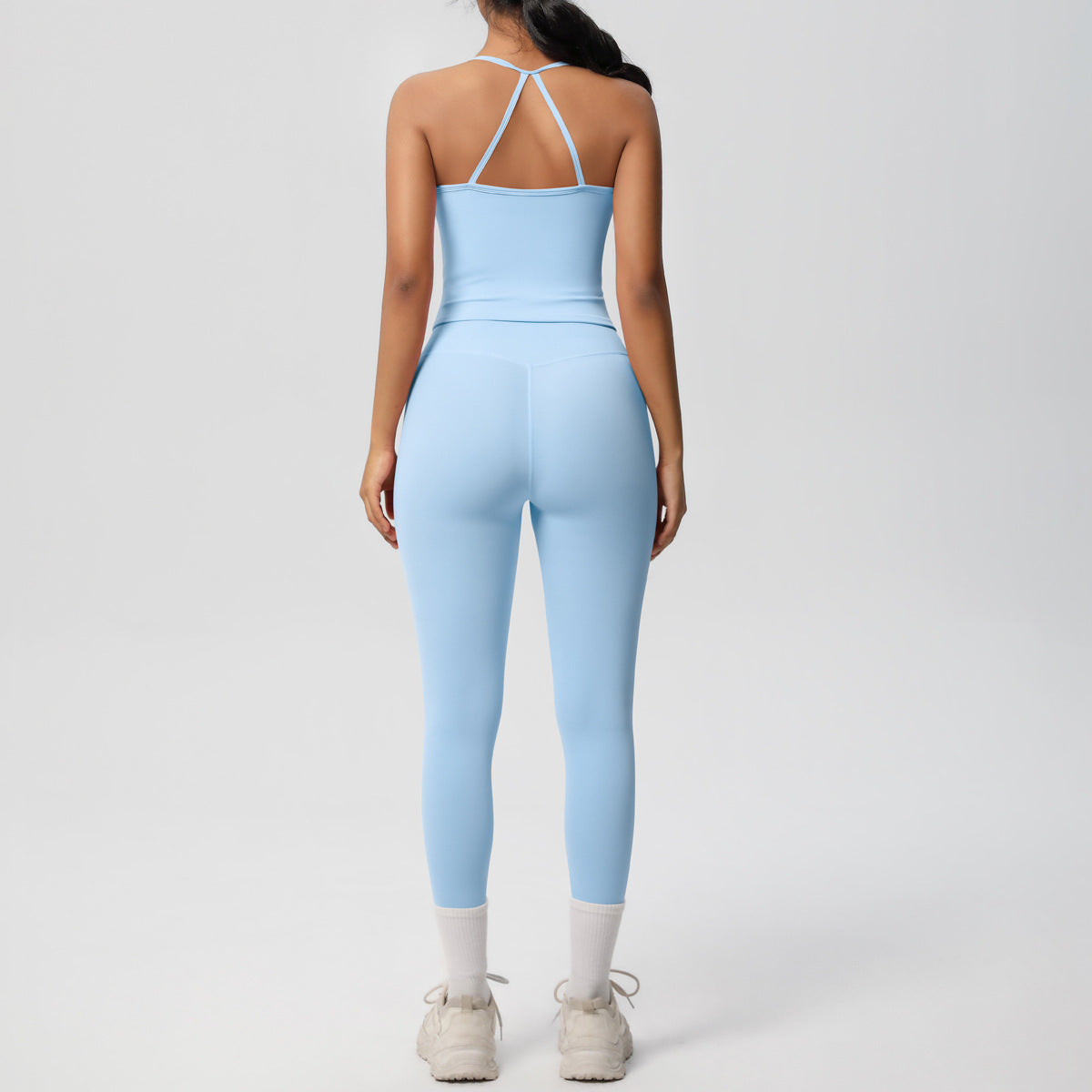 Belly-controlling high waist sports sling yoga suit