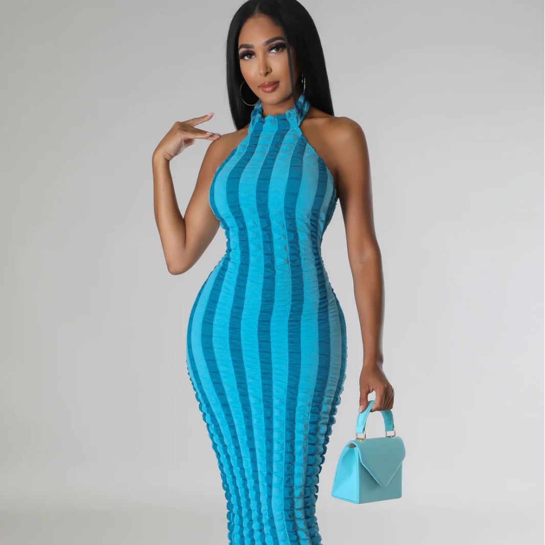 Sexy halter neck dress