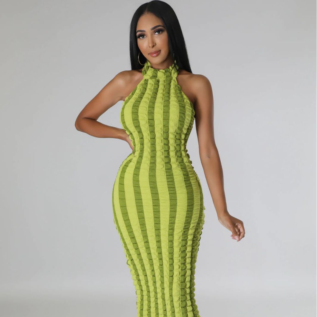 Sexy halter neck dress