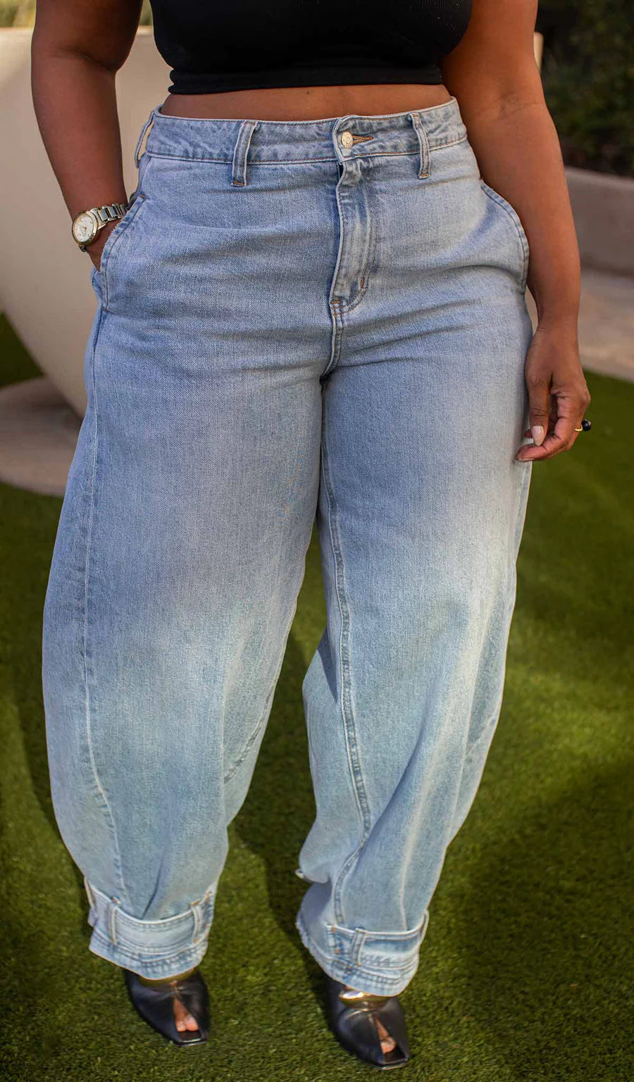 Tubular leg jeans