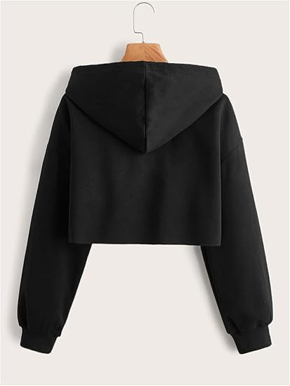 Women's Monogram Drawstring Cropped Hoodie