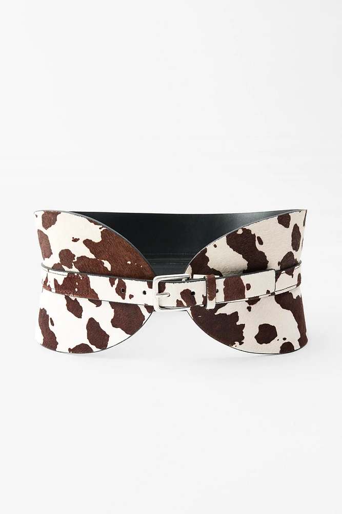 Animal print belt