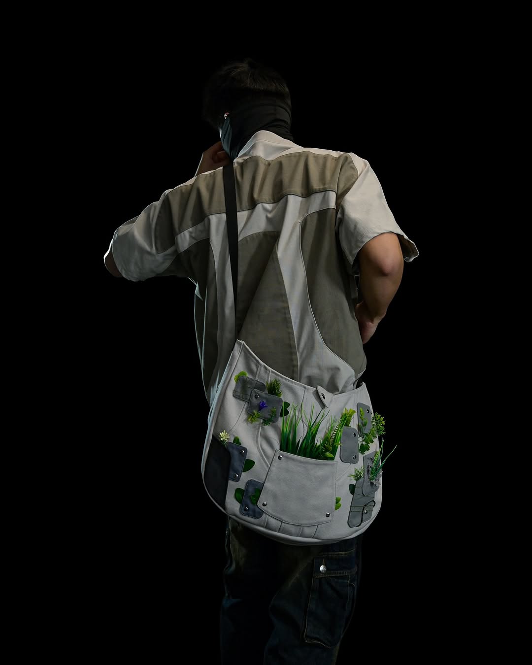 Artificial plant DIY crossbody bag