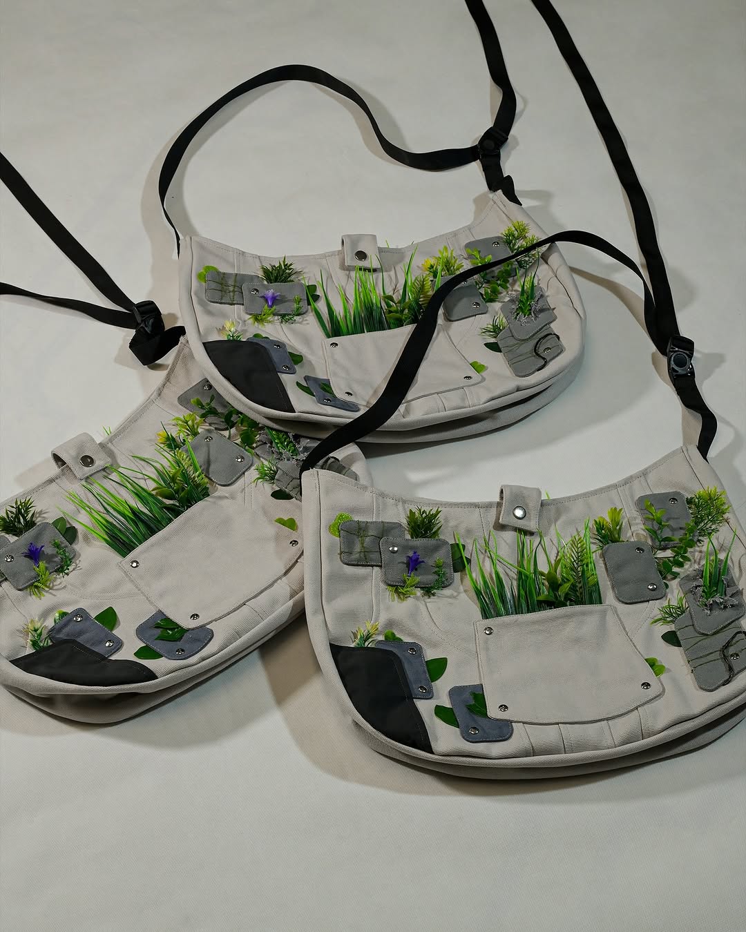Artificial plant DIY crossbody bag