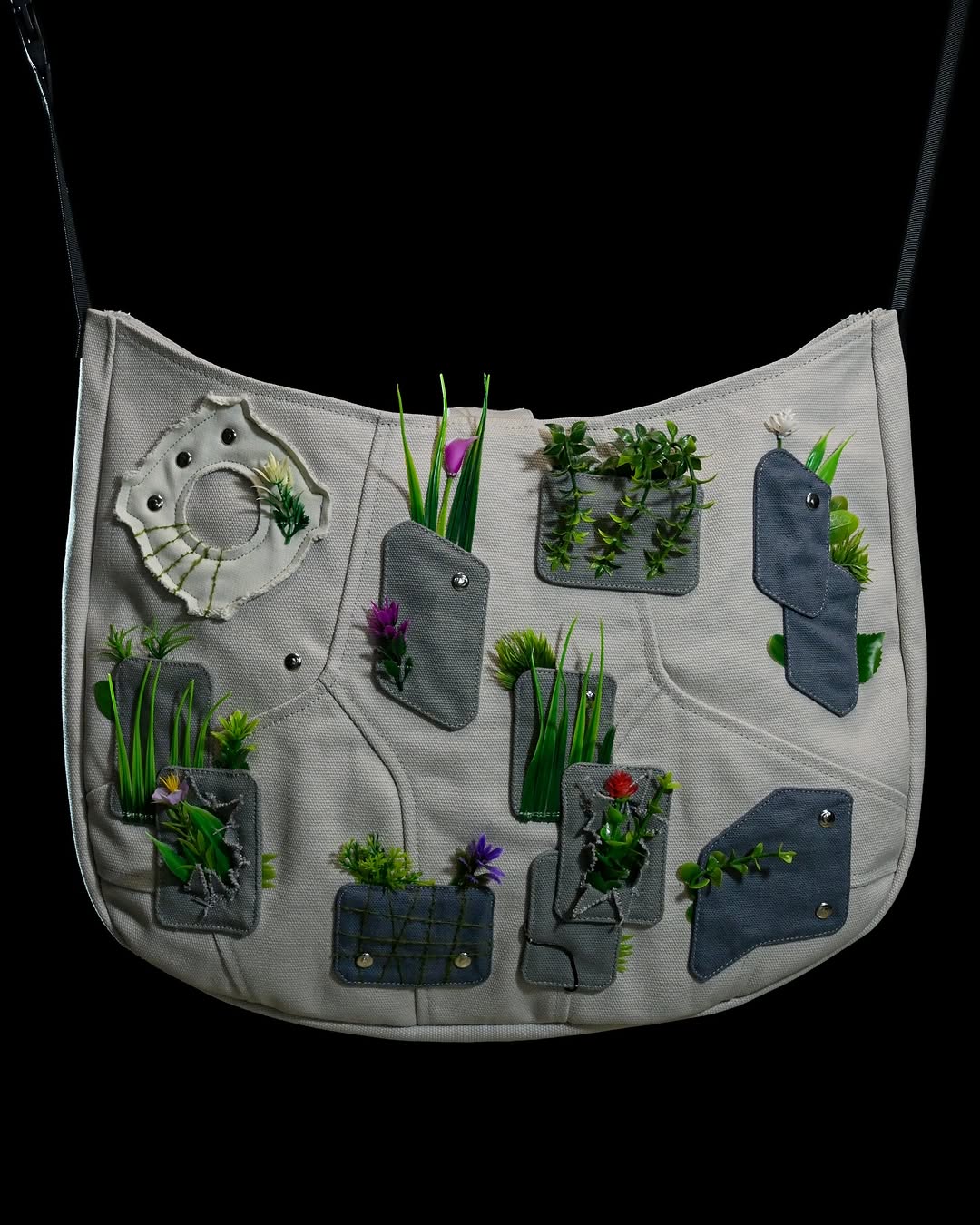 Artificial plant DIY crossbody bag
