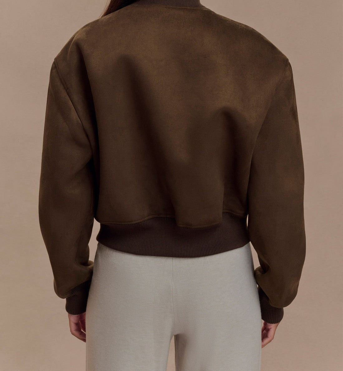 Suede bomber jacket