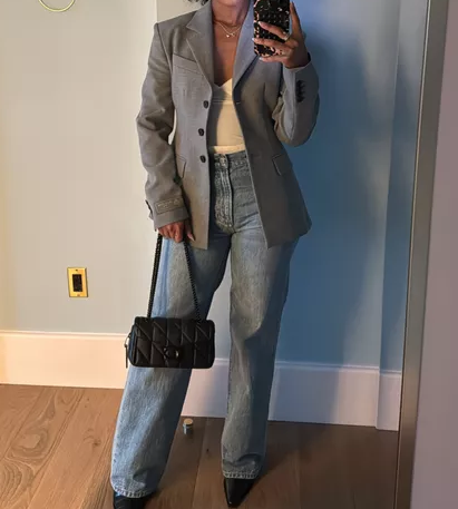 Waist three-button suit