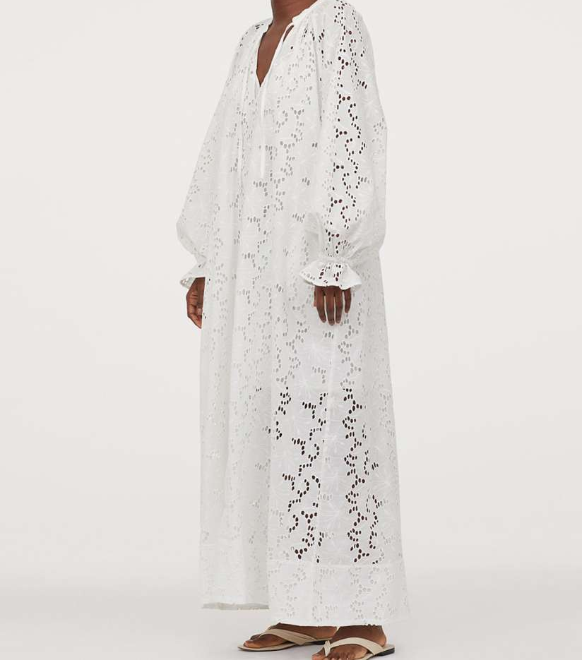 Lace tie maxi skirt