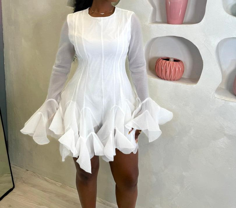 Ruffle hem tutu dress