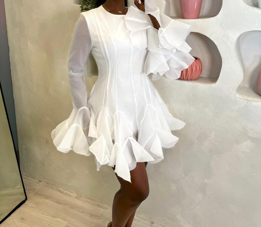 Ruffle hem tutu dress