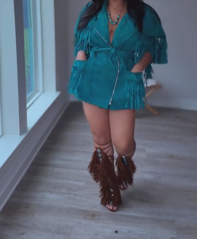 Fringed suede jacket