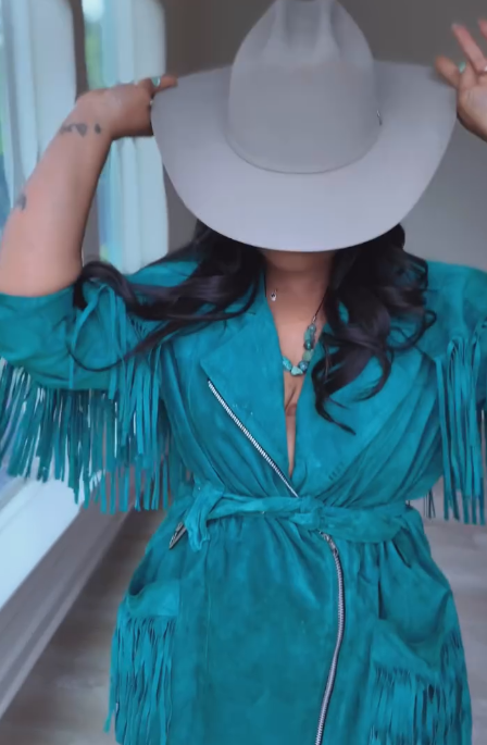 Fringed suede jacket