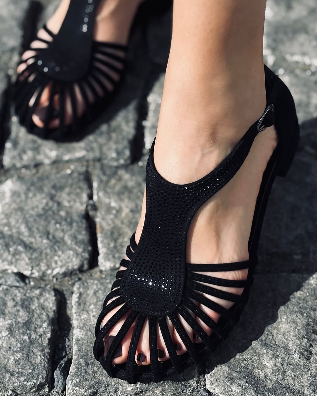 Rhinestone Breathable Roman Sandals