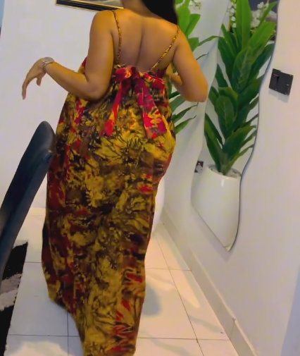 Back Butterfly Printed Suspender Dress