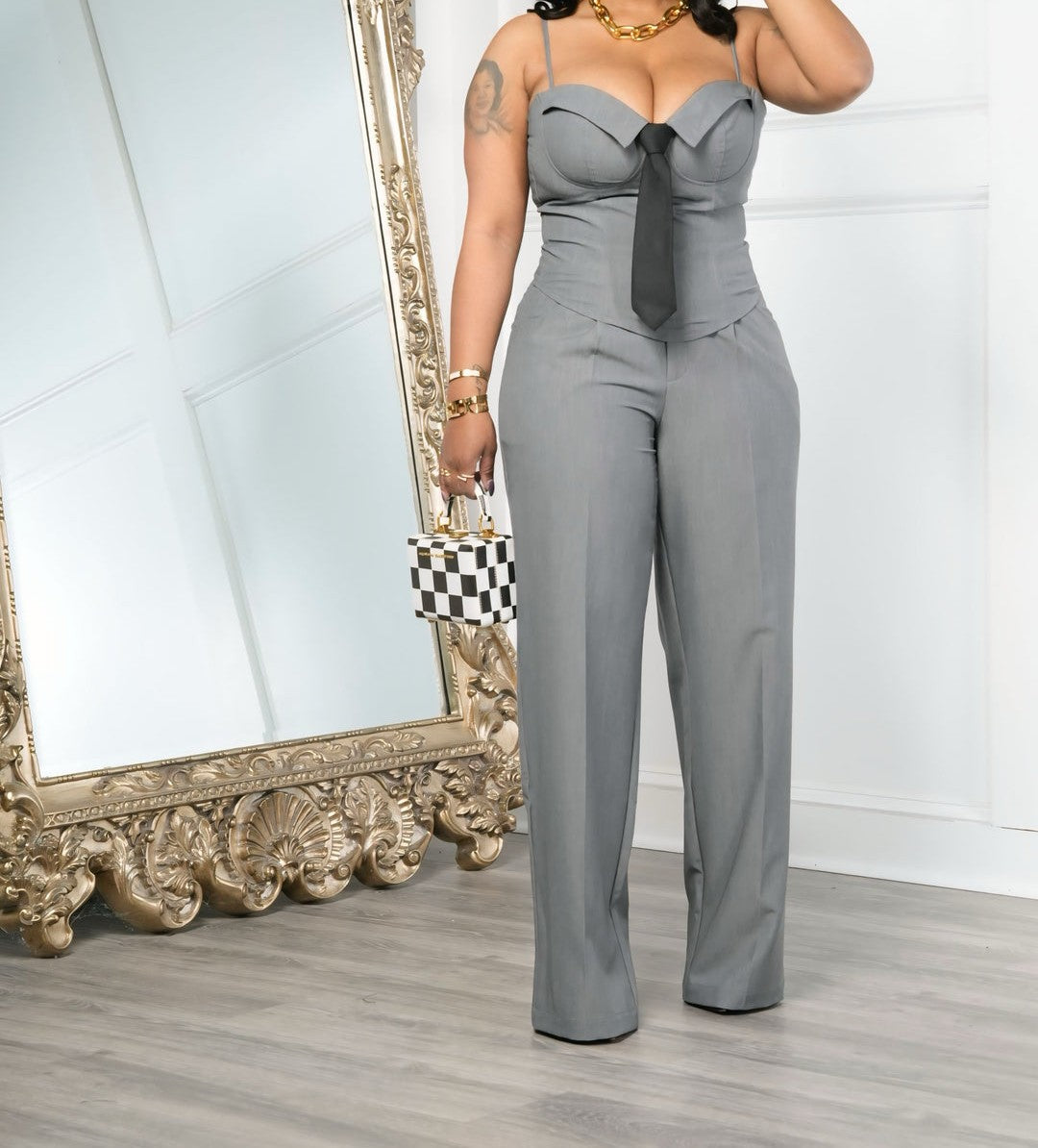 Tie Corset + Pants Set