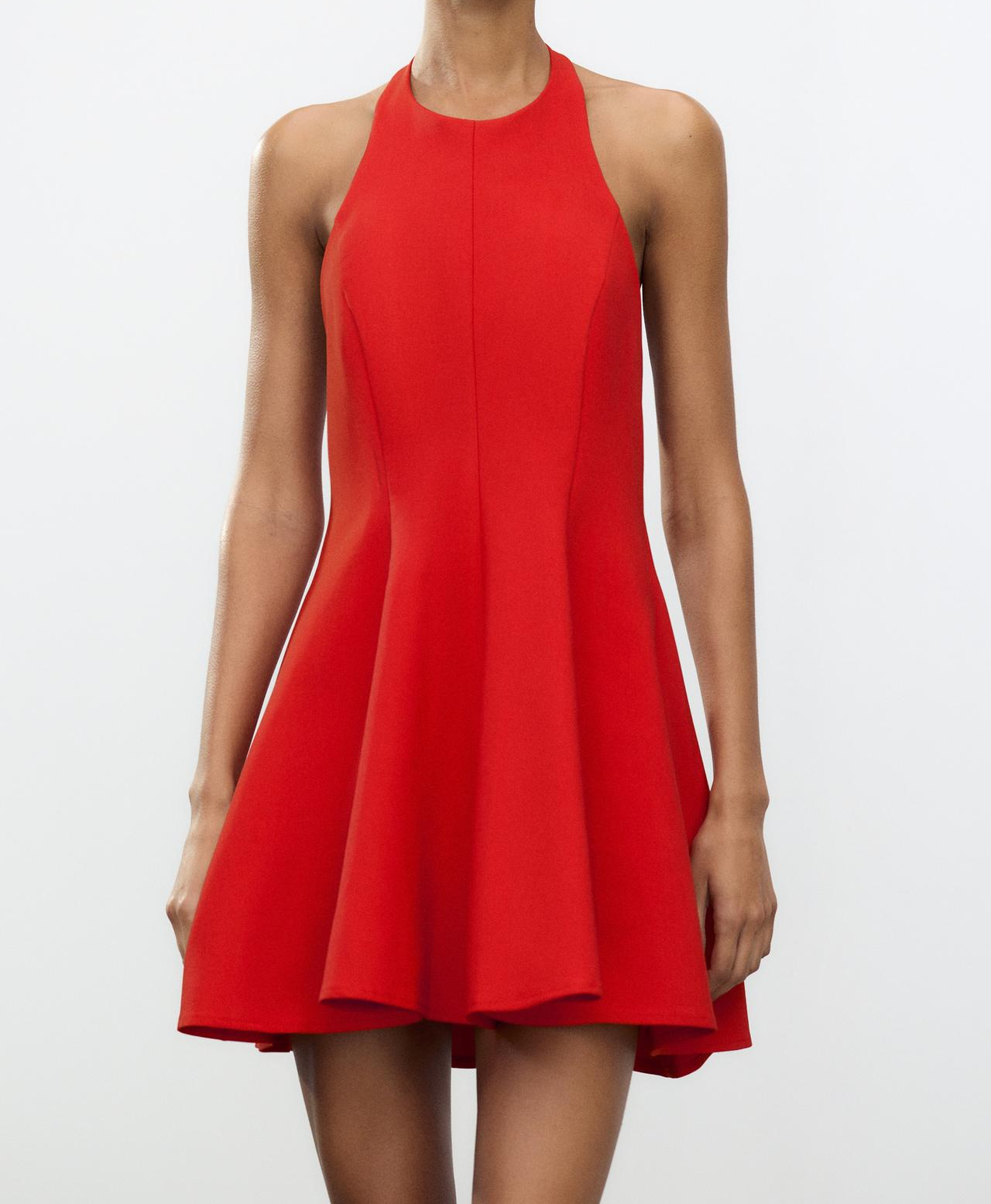 Short open back dress