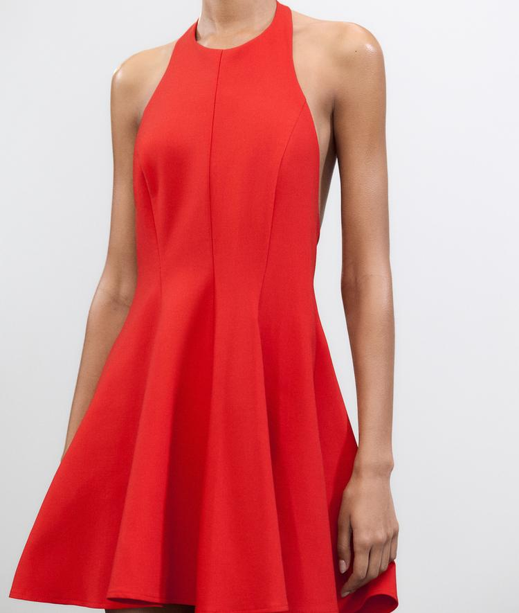 Short open back dress