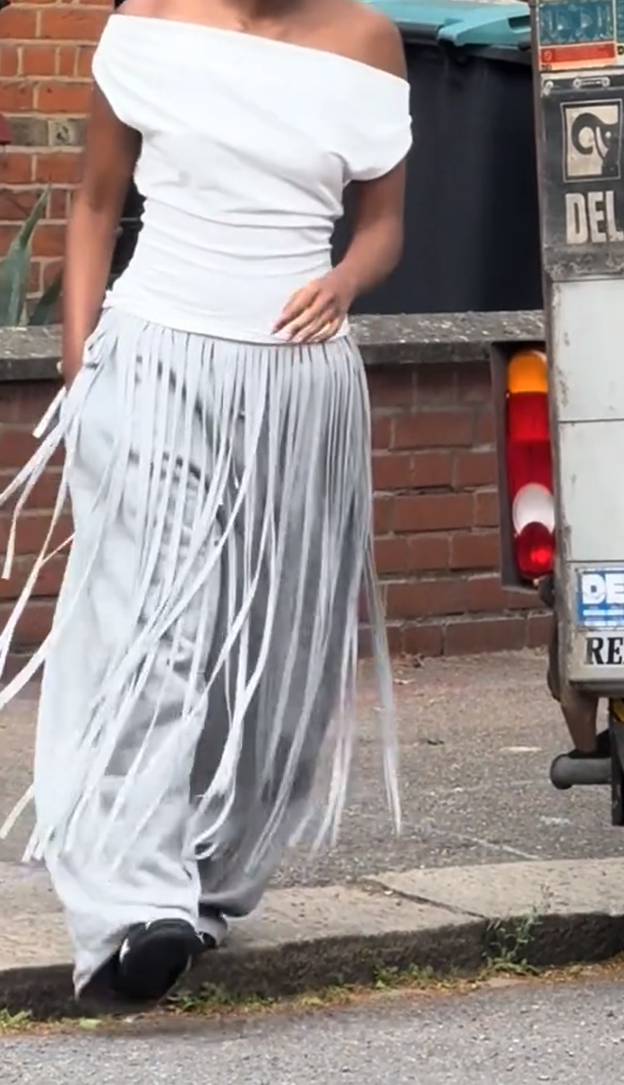 Grey Tassel Jogging Pants