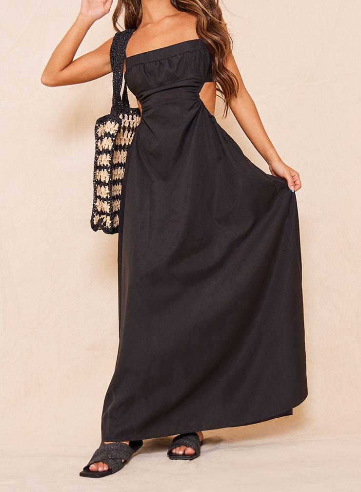 Olive Cut Out Back Maxi Dress