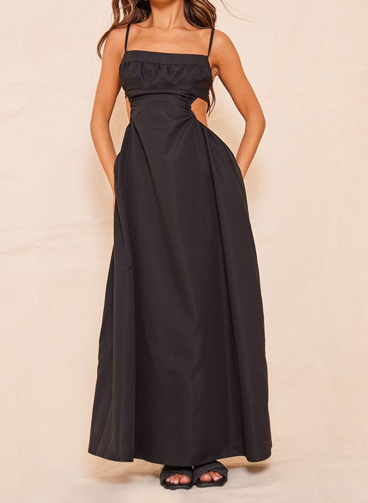 Olive Cut Out Back Maxi Dress