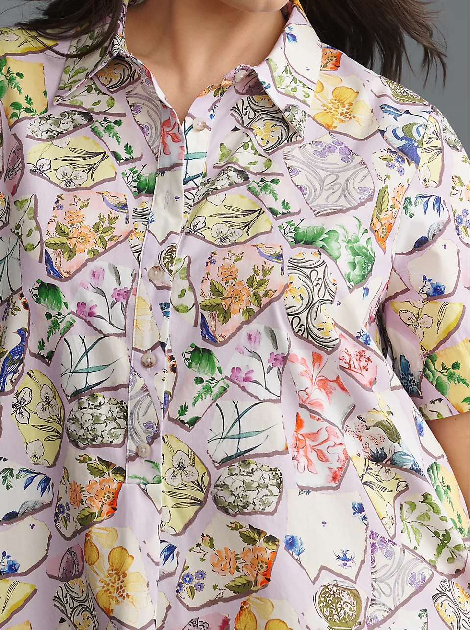 Mini shirt print dress
