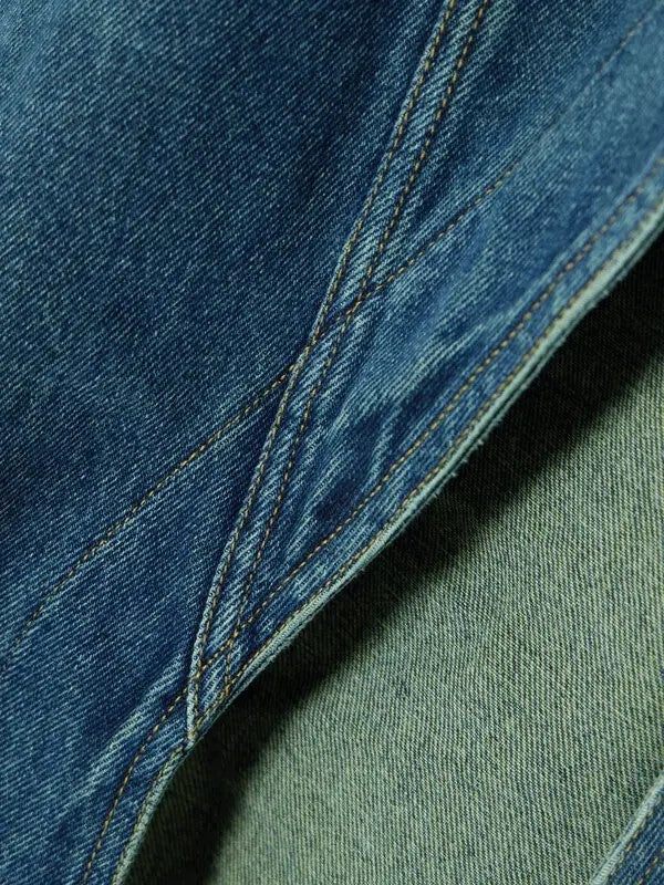 Irregular denim skirt