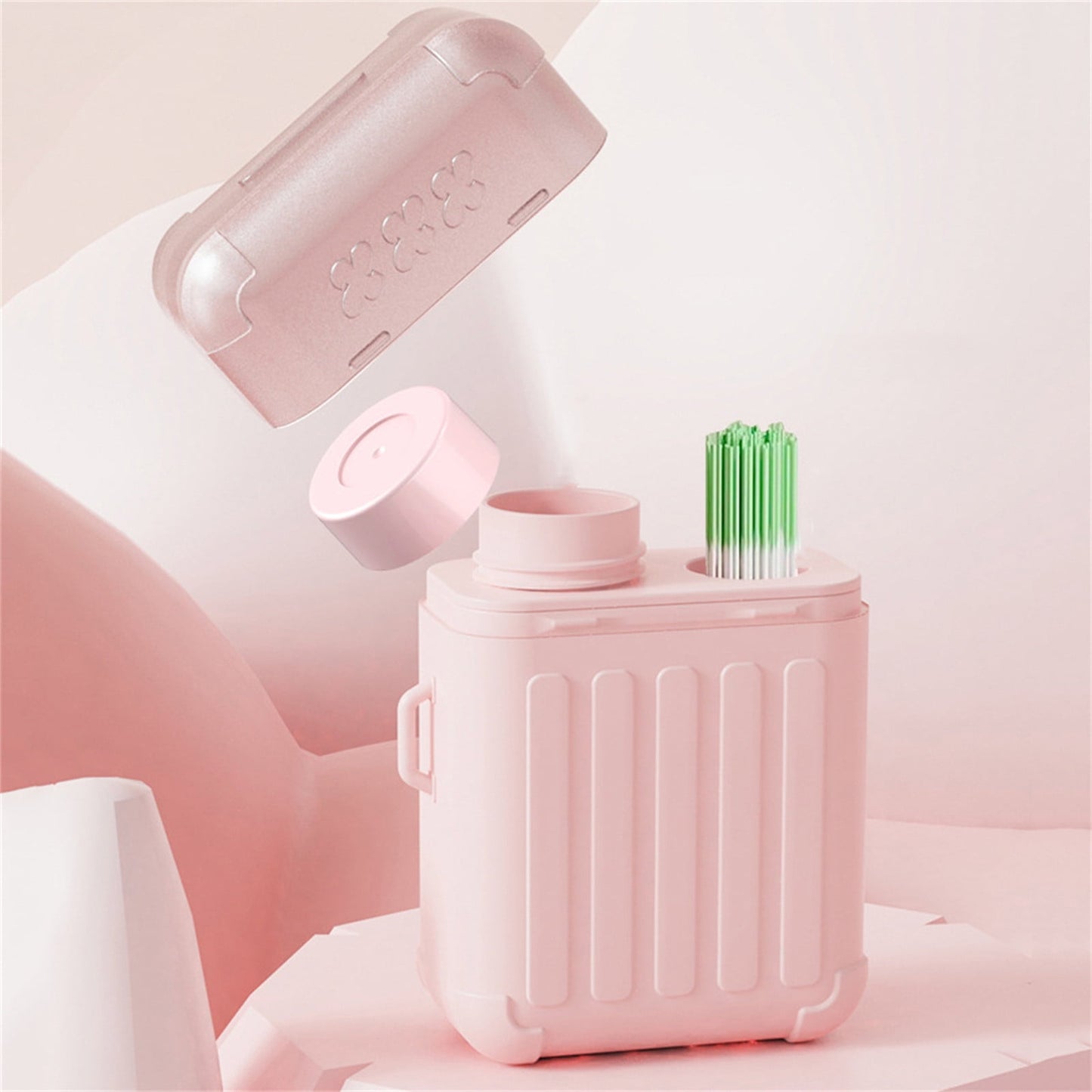 Ear Piercing Cleaning Kit 15ml | Liquid Care Solution with Soft Flexible Cleaning Lines | Prevents Blockage and Odor | Includes Travel Pig-Shaped Storage Case | For Earring Holes