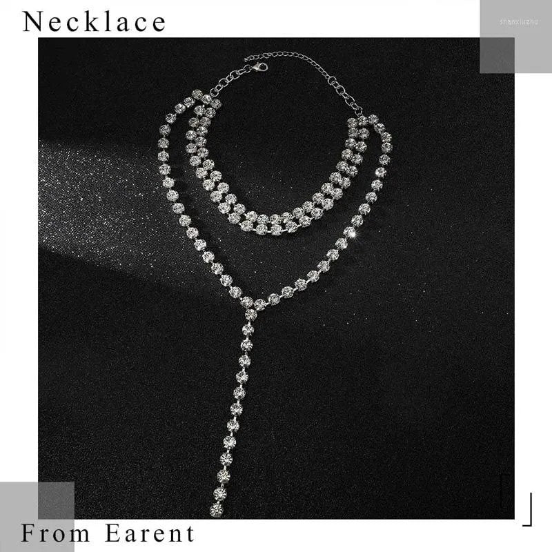 Multi-layer diamond clavicle necklace accessories
