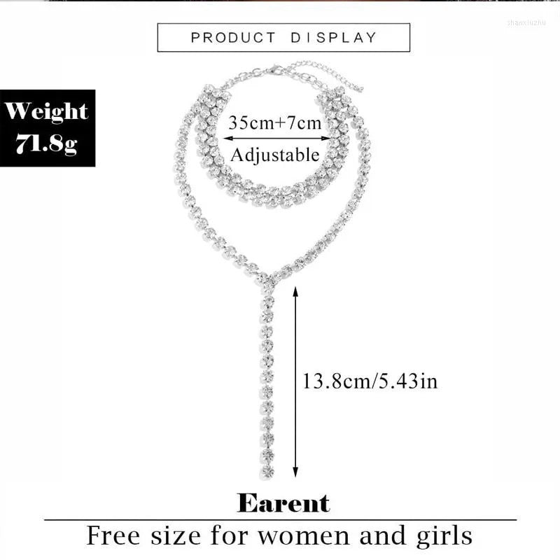Multi-layer diamond clavicle necklace accessories