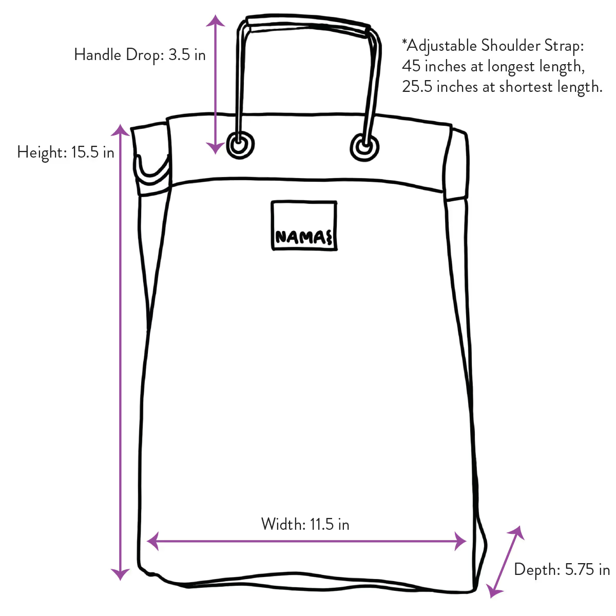 Recycled nylon multi-purpose tote bag