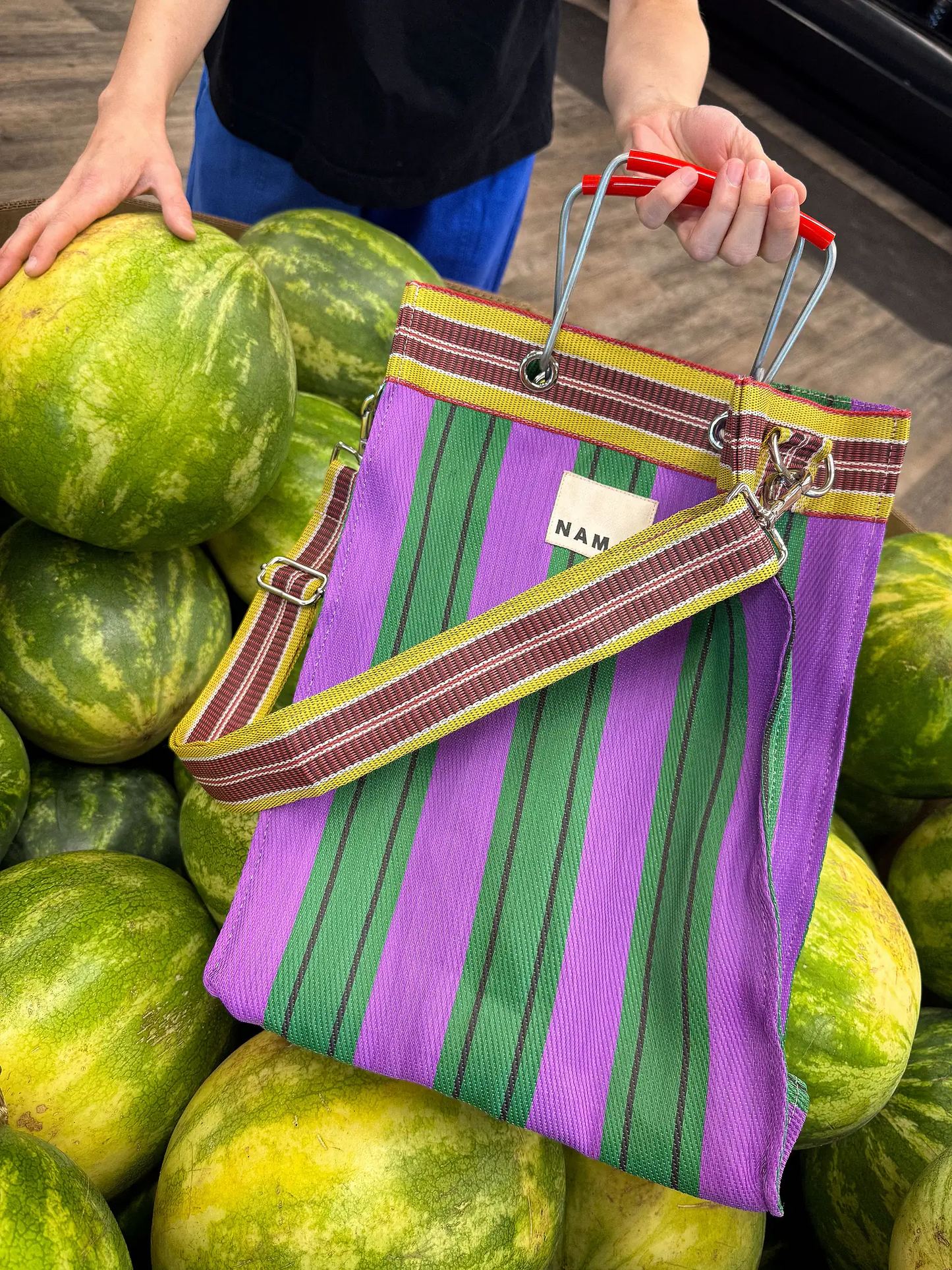 Recycled nylon multi-purpose tote bag
