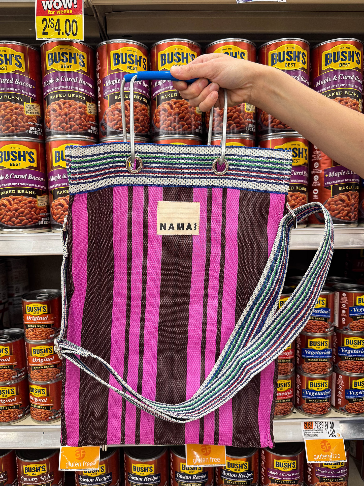 Recycled nylon multi-purpose tote bag