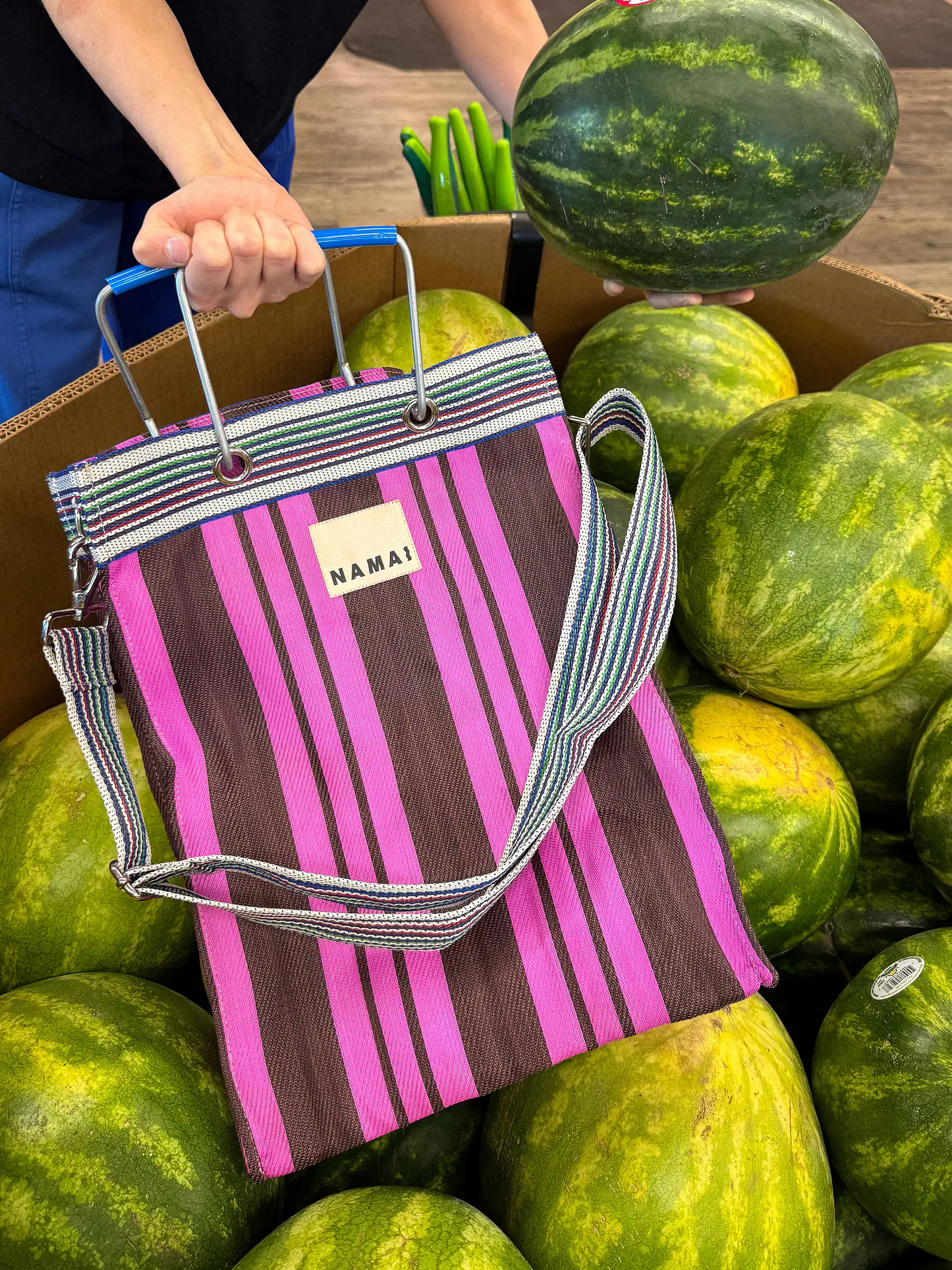 Recycled nylon multi-purpose tote bag