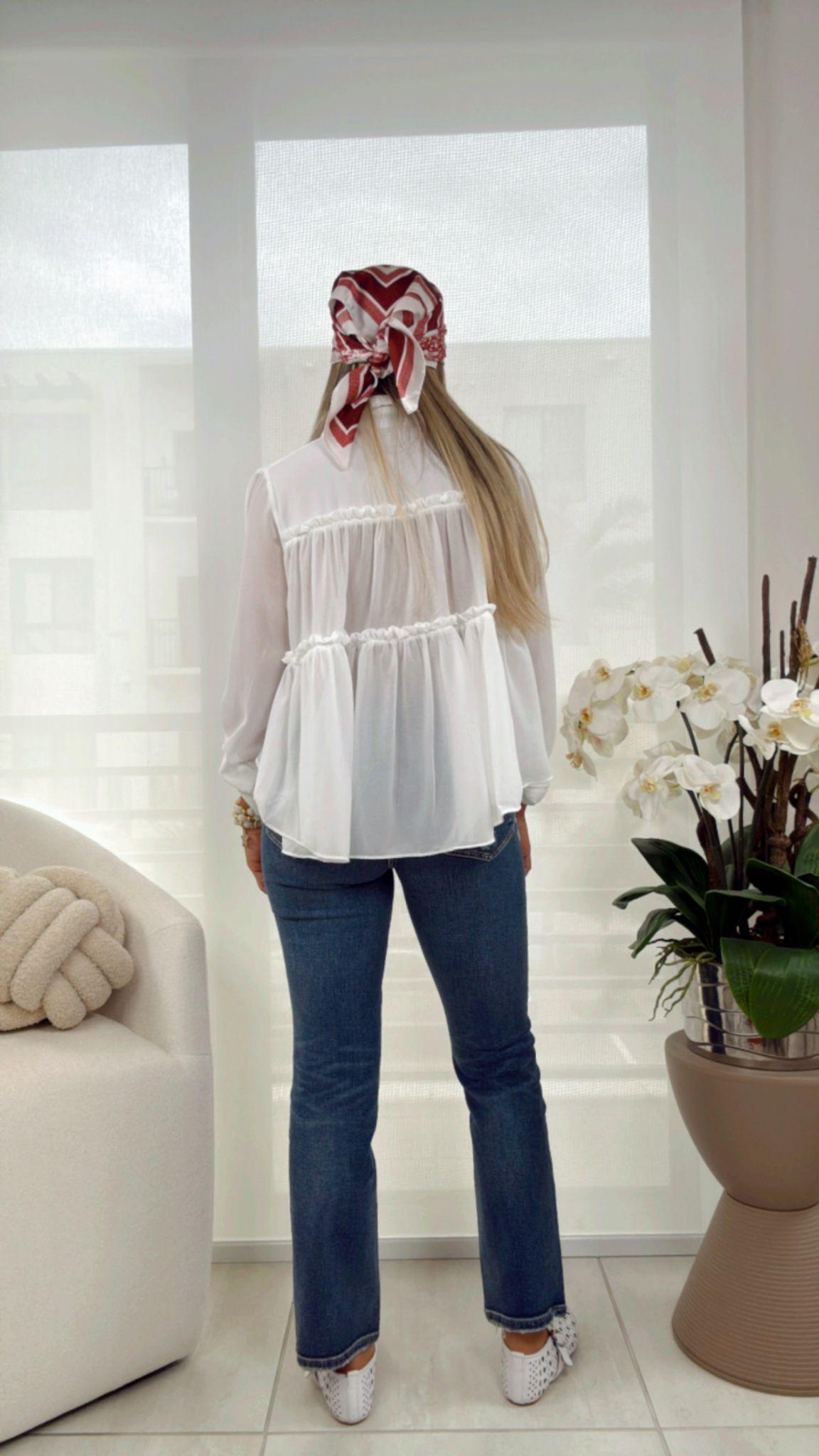 Tulle Bohemian Ruffle Top