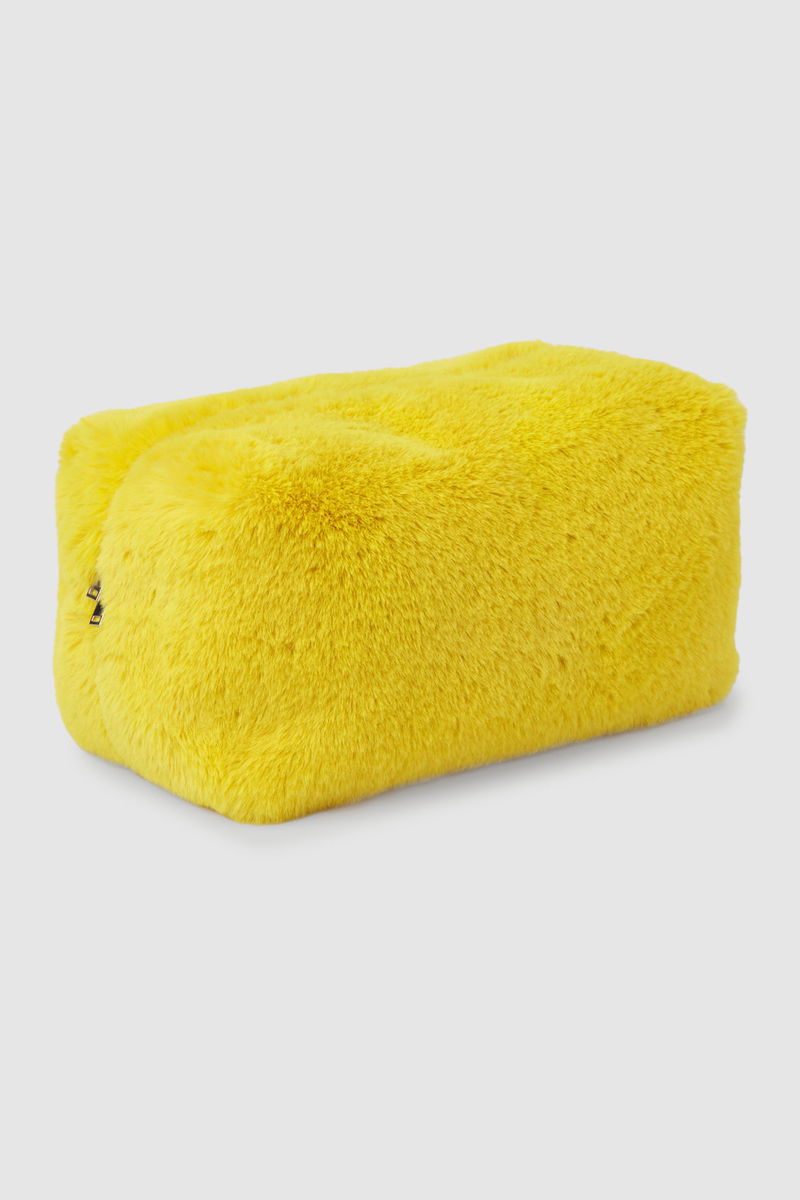 Oversized faux fur clutch