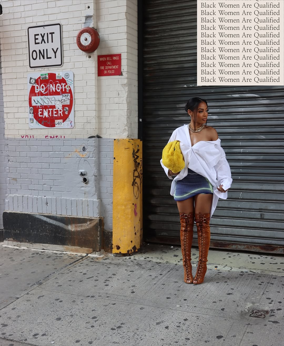 Oversized faux fur clutch
