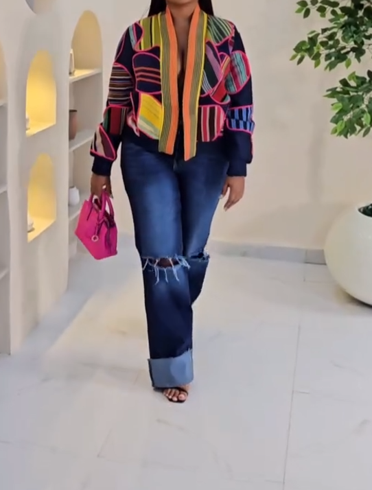 Multi-color block jacket