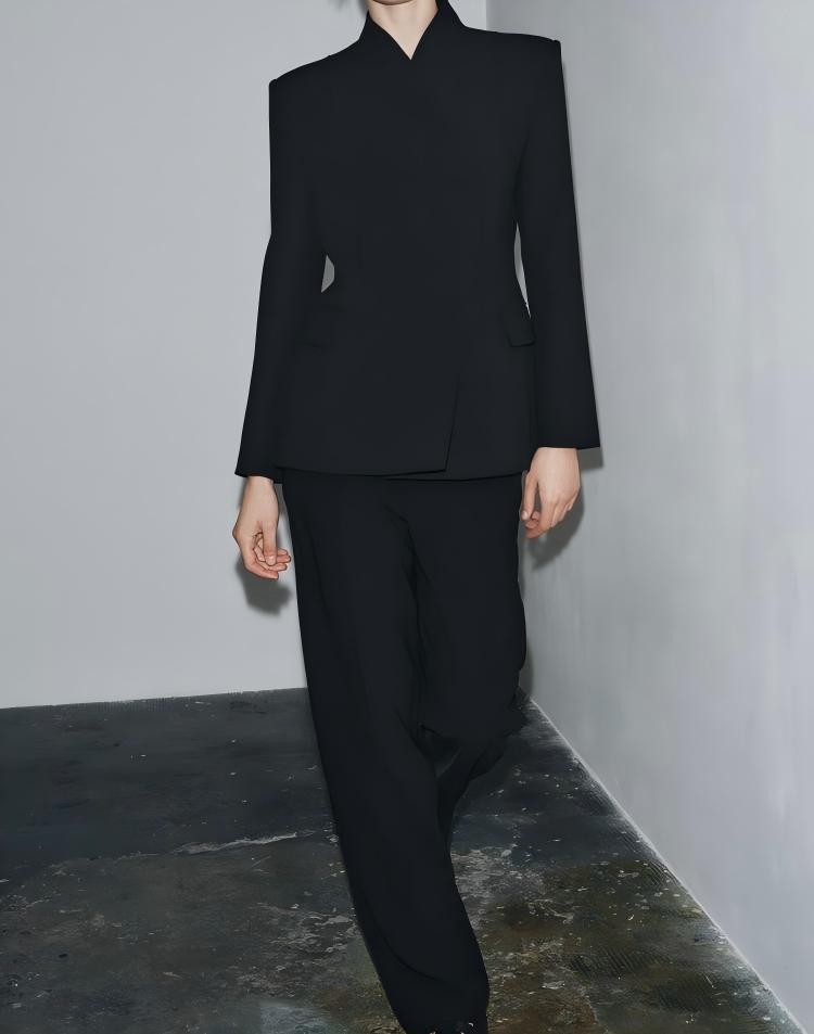 Two-piece fitted blazer