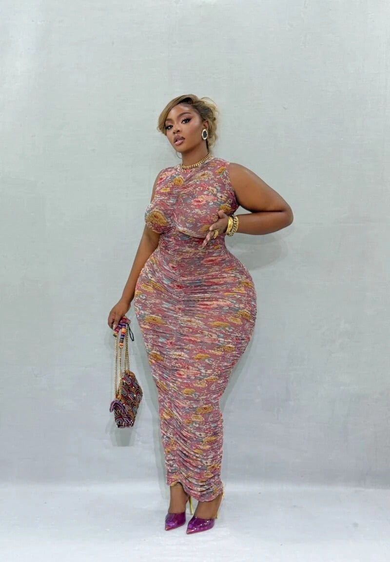 Slim Fit Plus Size Elastic Dress