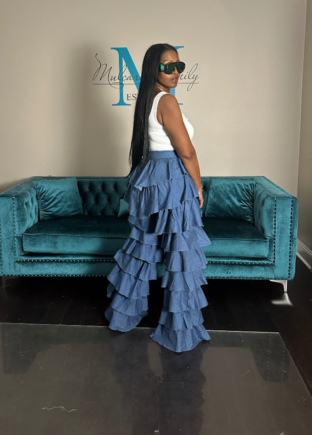 Super Tiered Denim Pant