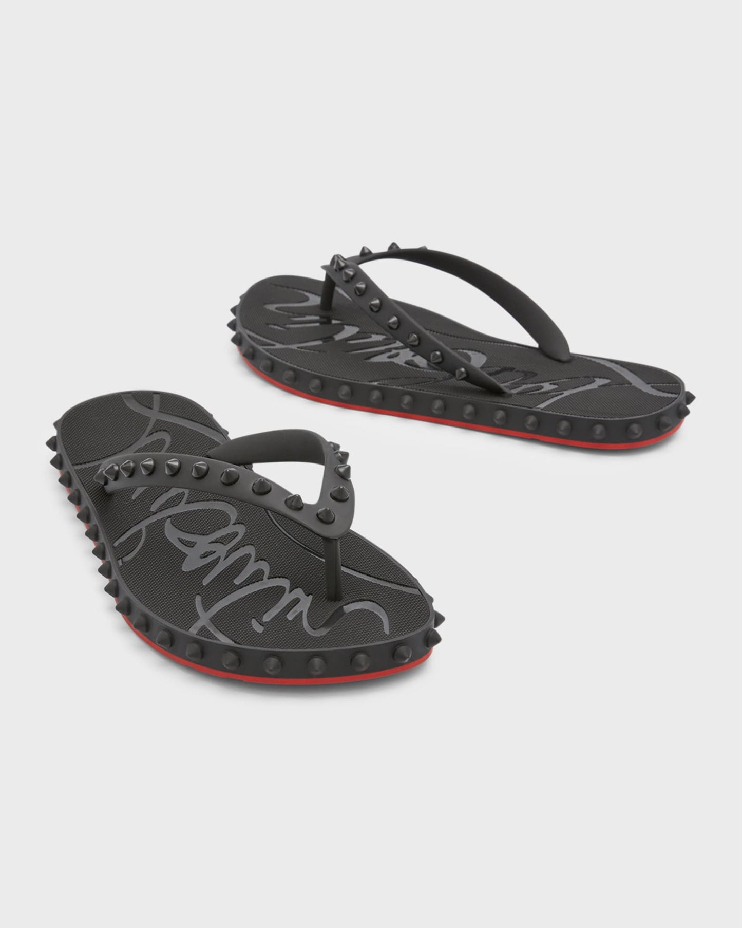 Rubber studded flip flops