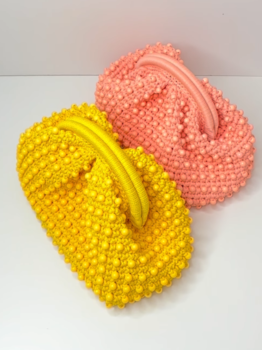 Knit Beaded Tote
