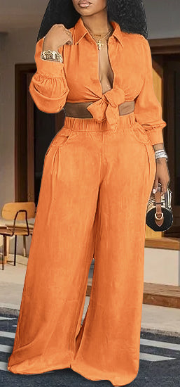 Long sleeve casual wide leg pants suit(Buy two and get free shipping!📣)