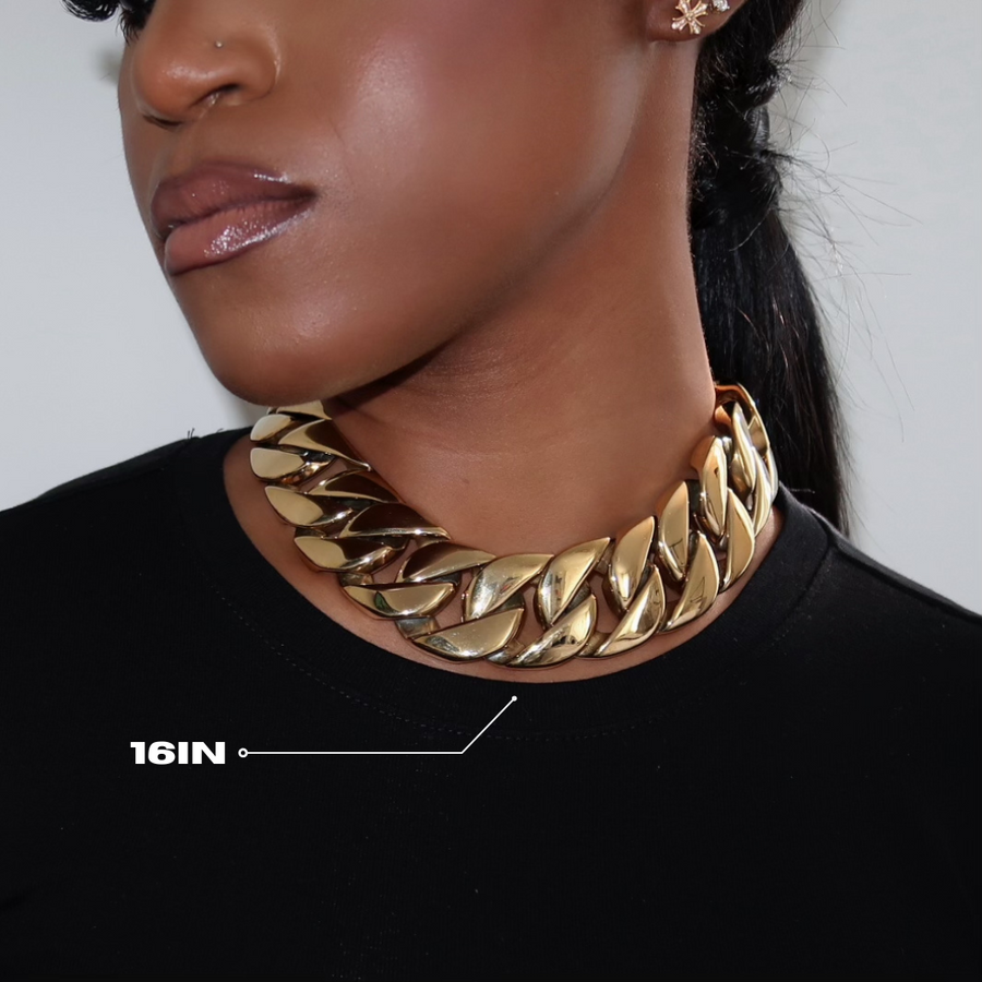 【BAD B】Widened Cool Cuban Chain Necklace