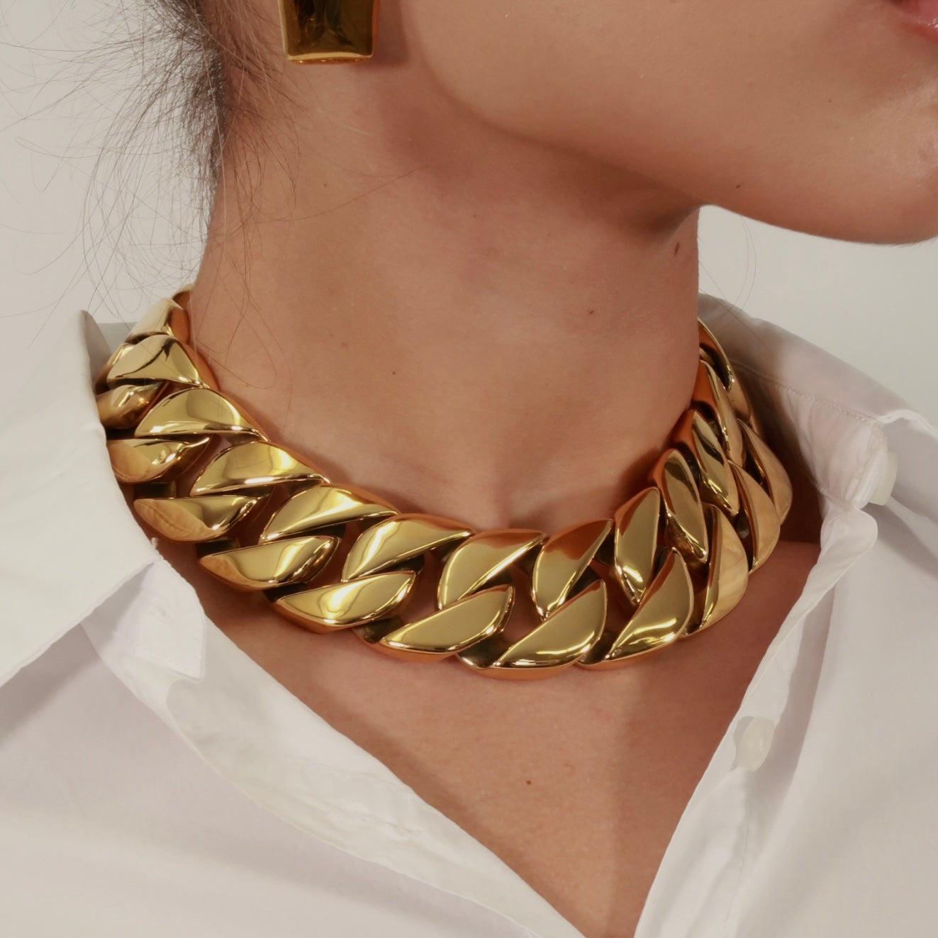 【BAD B】Widened Cool Cuban Chain Necklace