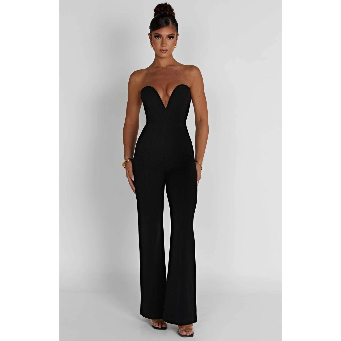 V-neck corset jumpsuit