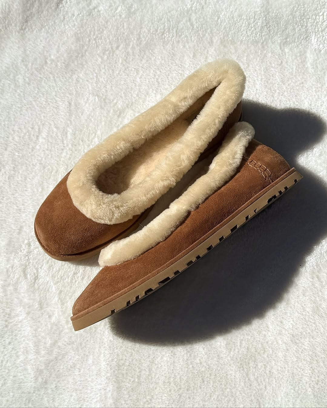 Velvet ballet flats